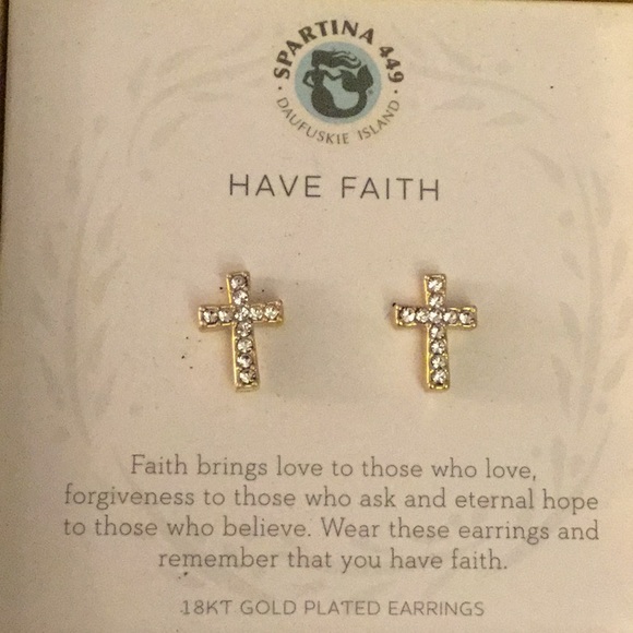 COPY - NWT Spartina 449 18k g.p. w/cz post earrin…